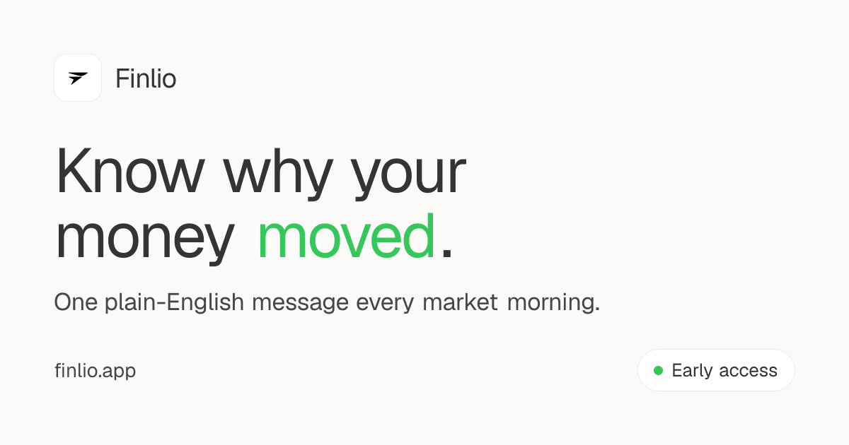 Finlio: Know why your money moved.
